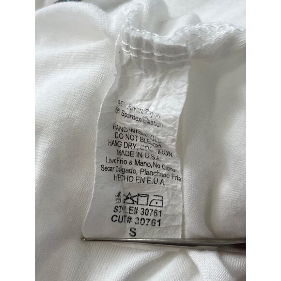 Hem & Thread Good Vibes Only Graphic Tee Women S White Oversized Essential Basic - Picture 5 of 10